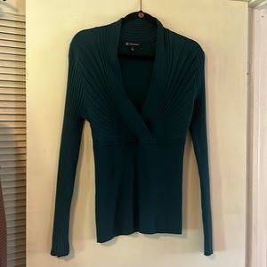 INC, teal colored extra large sweater, top mixed with Ryan, acrylic and nylon